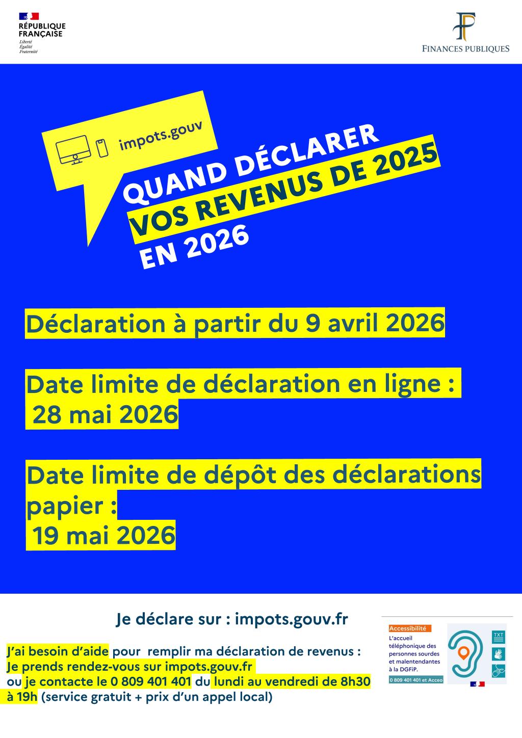 Déclaration de revenus 2025